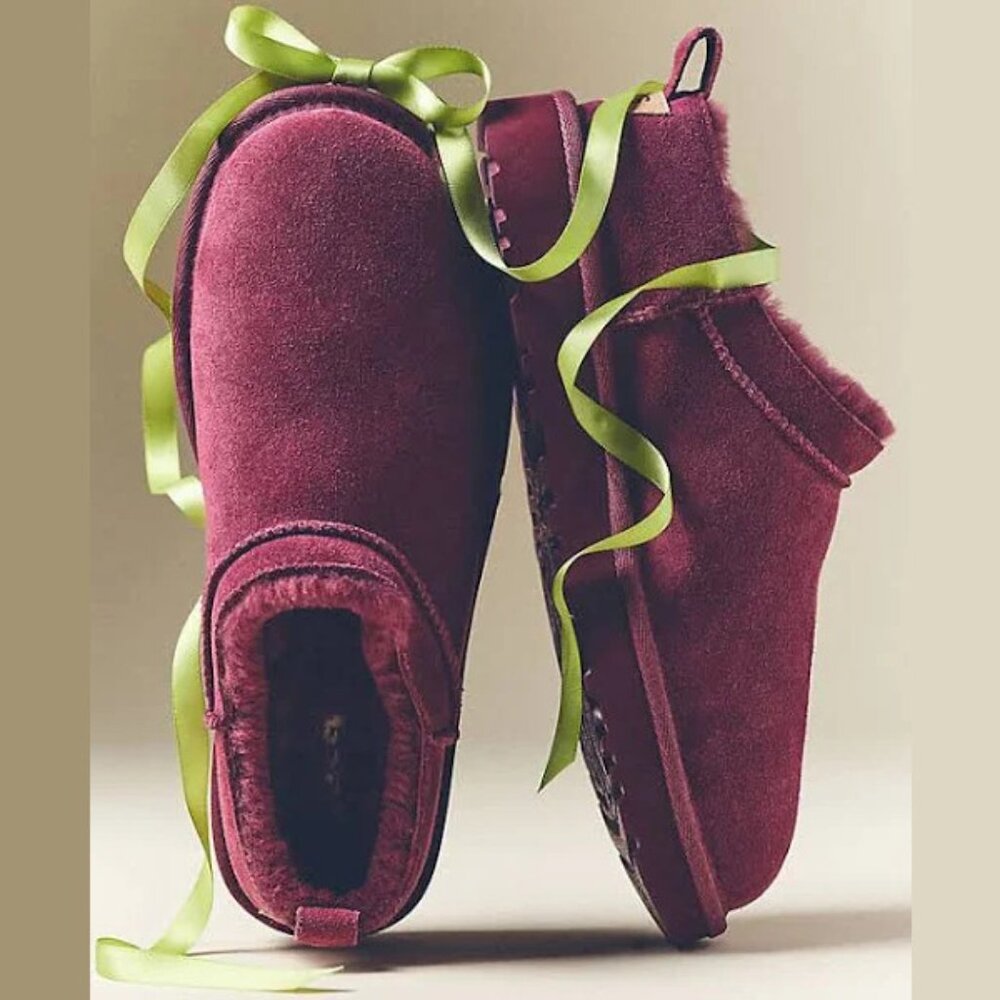NEW UGG Size 7 Women's Classic Micro Boots - Burnt Magenta